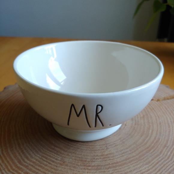 Rae Dunn Mr Mrs Cereal Soup Bowls Set Wedding - Picture 6 of 10